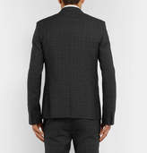 Thumbnail for your product : Saint Laurent Dark-Grey Slim-Fit Checked Virgin Wool-Blend Suit Jacket
