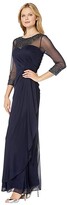 Thumbnail for your product : Alex Evenings Long A-Line Dress with Beaded Sweetheart Illusion Neckline Women's Dress