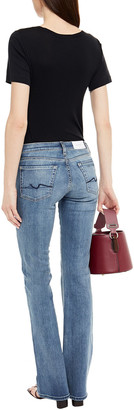 7 For All Mankind Faded Mid-rise Flared Jeans