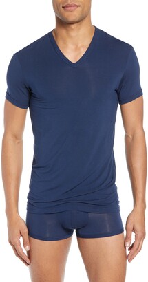 Calvin Klein Ultrasoft Stretch Modal V-Neck T-Shirt - ShopStyle Undershirts