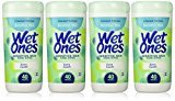 Playtex Wet Ones Sensitive Skin Hand Wipes, Extra Gentle 40 Count Canister (Pack of 4)