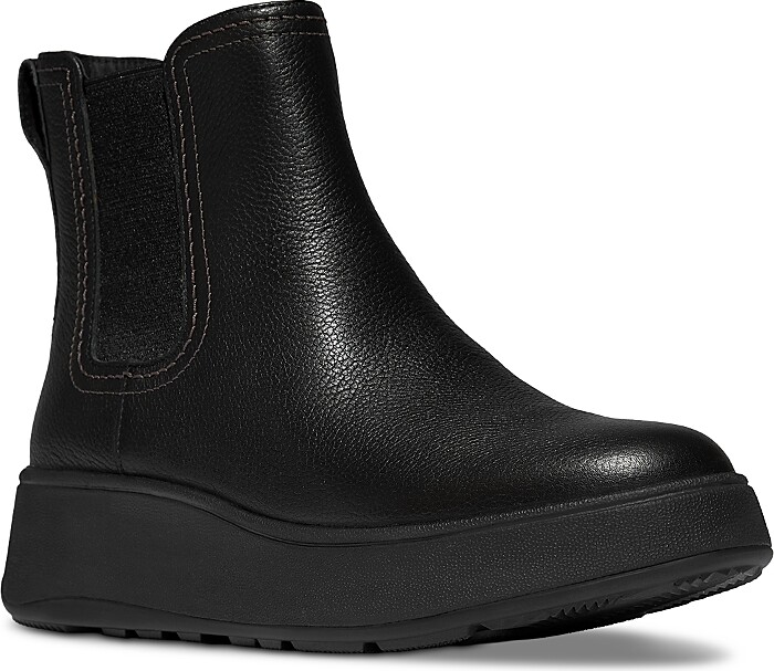 FitFlop Women's F-Mode Stitch Warm Tumbled Leather Chelsea Boots