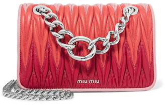 Miu Miu Club Matelassé Leather Shoulder Bag - Pink