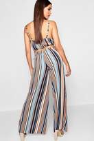 Thumbnail for your product : boohoo Stripe Woven Wrap Trouser & Crop Co-Ord