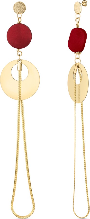 Rejected Hearts Club Gold / Red Lalita Earrings