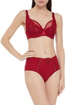 Thumbnail for your product : Maison Lejaby Satin-jersey, Lace And Stretch-tulle Underwired Bra