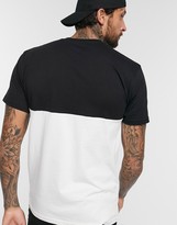 Thumbnail for your product : Vans color block t-shirt in black/cream Exclusive at ASOS