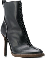 Thumbnail for your product : Haider Ackermann Woven Stiletto Boots
