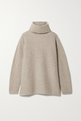 LAUREN MANOOGIAN Net Sustain Oversized Alpaca Turtleneck Sweater - Beige