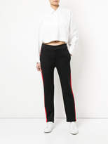 Thumbnail for your product : Palm Angels cropped crinkle-effect shirt