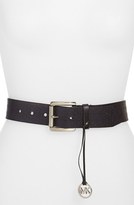 Thumbnail for your product : MICHAEL Michael Kors Logo Embossed Leather Belt
