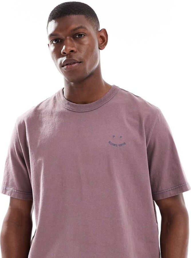 Paul Smith oversized happy logo T-shirt in purple