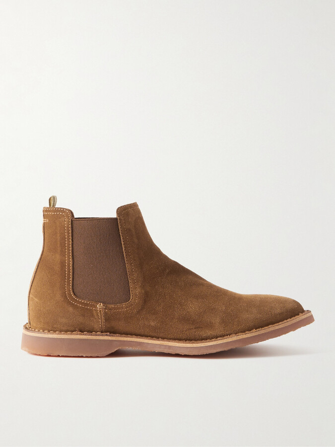 Mens Brown Suede Chelsea Boots | ShopStyle