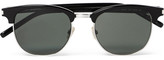 Thumbnail for your product : Saint Laurent D-Frame Acetate and Silver-Tone Sunglasses
