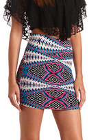Thumbnail for your product : Charlotte Russe Kaleidoscope Tribal Print Bodycon Mini Skirt