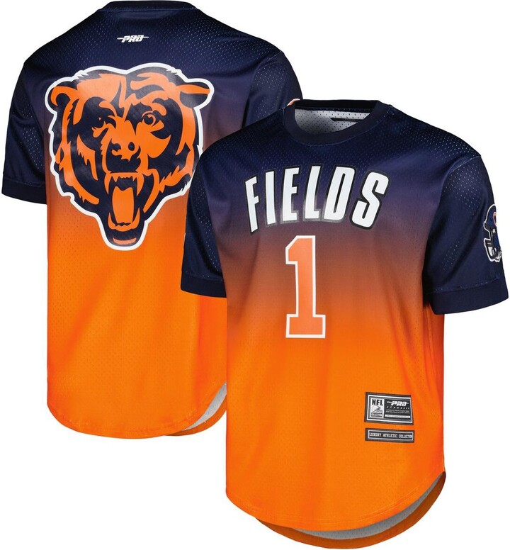 Men's Pro Standard Justin Fields Navy Chicago Bears Player Name and Number  Ombre Mesh T-shirt - ShopStyle