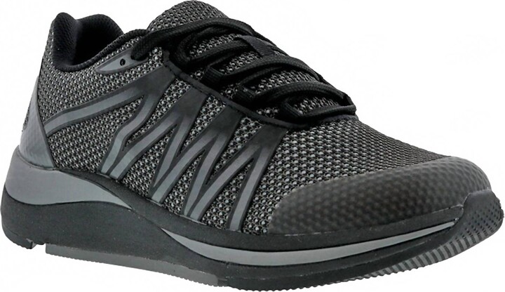 DREW Women's Balance Comfort Sneaker In Black Mesh Combo