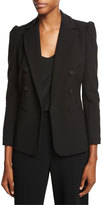 Thumbnail for your product : Rebecca Taylor Double-Breasted Suiting Blazer, Black