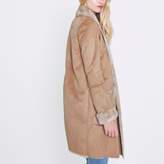 Thumbnail for your product : River Island Womens Camel faux shearling trim open front coat