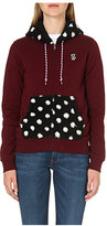 Thumbnail for your product : Chocoolate Polka-dot contrast zip-through hoody