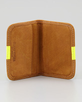 Thumbnail for your product : Clare Vivier Leather Card Case, Caramel/Neon Yellow