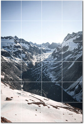 Picture-Tiles.com Mountains Photo 6'' x 6'' Satin Ceramic Decorative Mural