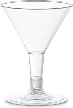 Smarty Had a Party 2 oz. Clear Plastic Mini Martini Shot Glasses