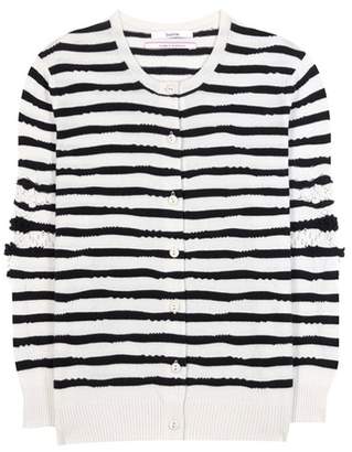 Barrie Striped cashmere cardigan