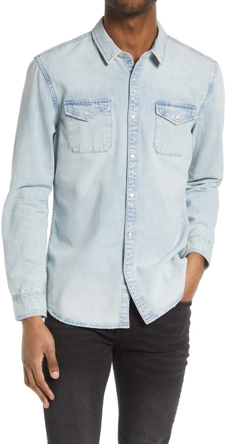 Faded Denim Shirt | Shop The Largest Collection | ShopStyle