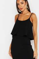 Thumbnail for your product : boohoo Rib Double Layer Strappy Maxi Dress