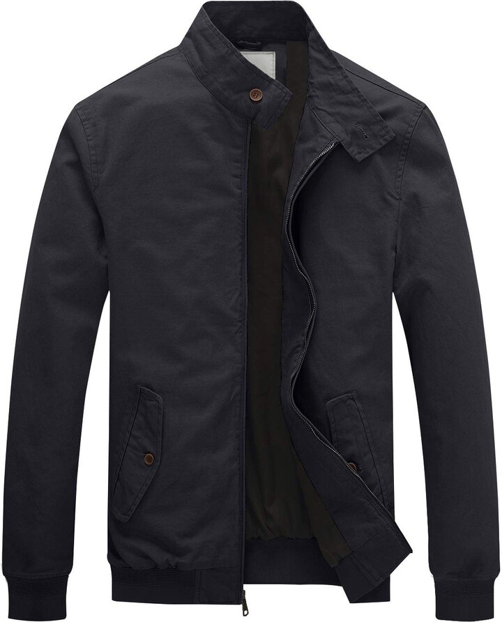 AIEOE Men's Long Sleeve Jacket Lightweight Casual Breathable Coat