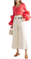 Thumbnail for your product : Rosie Assoulin Tiered Cropped Cotton Top