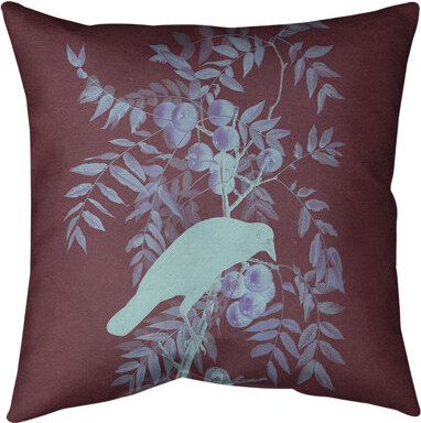 ArtVerse American Crow Indoor Polyester/Polyester Blend Throw Pillow