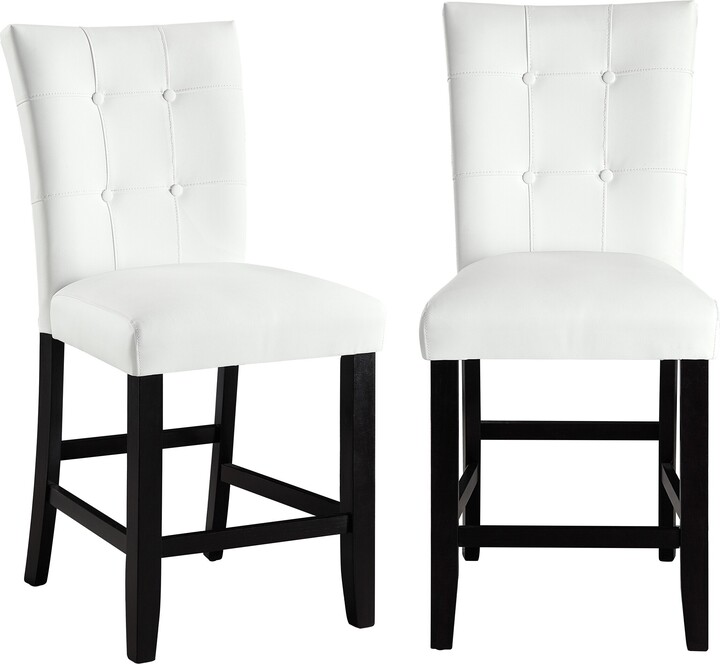 TONWIN White PU High Back Dining Chairs Set of 2 ShopStyle