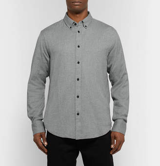 Rag & Bone Fit 2 Tomlin Button-down Collar Cotton And Linen-blend Twill Shirt - Gray