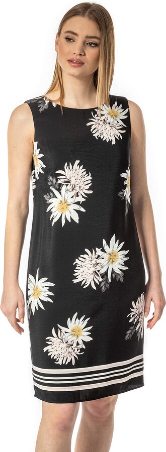 black shift work dress