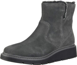 clarks gray ankle boots