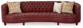 Thumbnail for your product : Haute House Magnolia Oxblood Tufted Leather Sofa 126"