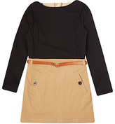 Thumbnail for your product : Burberry Belted two-tone dress 5 years