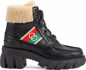Gucci Jacquard-Motif Ankle Boots - ShopStyle