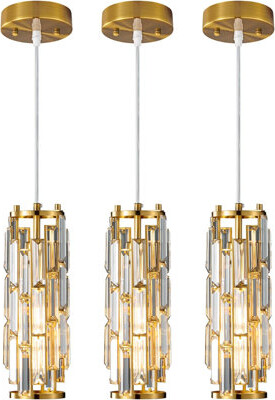 Mercer41 Modern Gold Pendant Lamp Mini Crystal Pendant Lamp