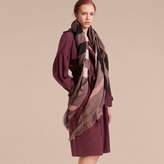Thumbnail for your product : Burberry Check Modal and Wool Square Scarf