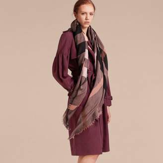 Burberry Check Modal and Wool Square Scarf