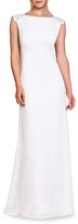 Sleveless Crepe Fit-N-Flare Gown 