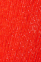 Thumbnail for your product : retrofete Rebecca Neon Sequined Chiffon Midi Dress - Orange
