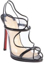 Thumbnail for your product : Christian Louboutin black patent leather and pvc 'Aqua Ronda' sandals