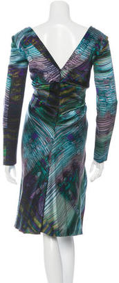 Alberta Ferretti Silk Printed Dress