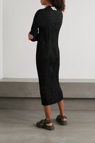 Thumbnail for your product : McQ Striae Plissé-crepe Midi Dress - Black
