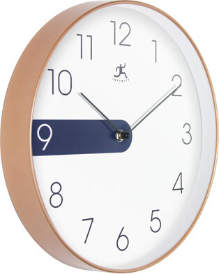 Infinity Instruments Round Plastic Wall Clock 12 Inches
