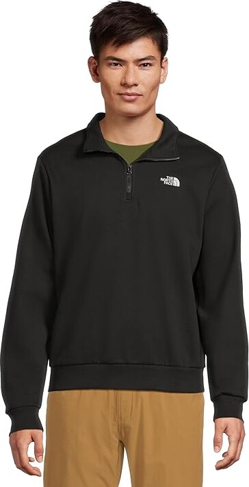 The North Face Evolution Simple Dome Regular 1/4 Zip Men's Sweatshirt TNF Black : SM Cotton/Polyester